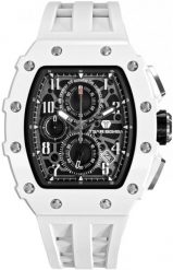 Zegarek męski Tsar Bomba TB8204B-01 biały. Białe zegarki męskie NoName, bez wzorów. Za 999.00 zł.