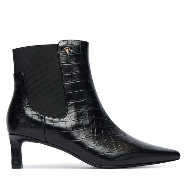 Botki JOOP!. Czarne botki damskie JOOP!, bez wzorów, bez obcasa, na szpilce, bez zapięcia. Za 879.99 zł.