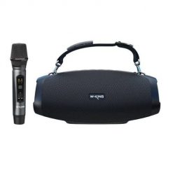 Głośnik bezprzewodowy Bluetooth W-KING X10 70W czarny. Czarne głośniki przenośne W-KING. Za 493.99 zł.