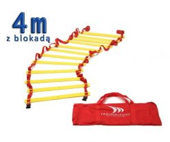 Drabinka gimnastyczna koordynacyjna 4m z blokadą szczebli do ćwiczeń + torba. Białe torby sportowe męskie YAKIMASPORT, bez wzorów, z materiału. Za 65.00 zł.