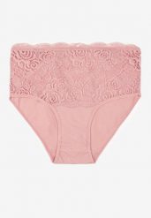 Różowe Bawełniane Majtki Figi z Koronkowymi Zdobieniami Idissa. Czerwone majtki damskie Born2be, z bawełny. Za 9.99 zł.