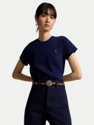Polo Ralph Lauren T-Shirt 211B14605031 Granatowy Regular Fit. Niebieskie t-shirty damskie Polo Ralph Lauren, m, bez wzorów, bez kołnierzyka, bez ramiączek. Za 399.99 zł.