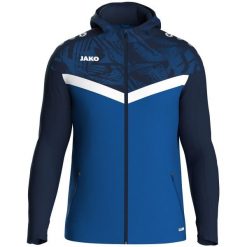 Bluza dresowa z kapturem zapinana na zamek Jako Iconic. Niebieskie bluzy damskie Jako, xl, bez wzorów, z dresówki, bez ramiączek, z kapturem. Za 276.45 zł.