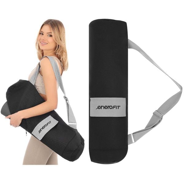 Torba na matę do jogi Enero Fit. Czarne torby na ramię męskie ENEROFIT, z bawełny, na ramię. Za 30.98 zł.