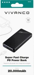 Powerbank Vivanco Vivanco power bank 20000mAh Super Fast PD 18W (63123). Powerbanki VIVANCO. Za 215.52 zł.