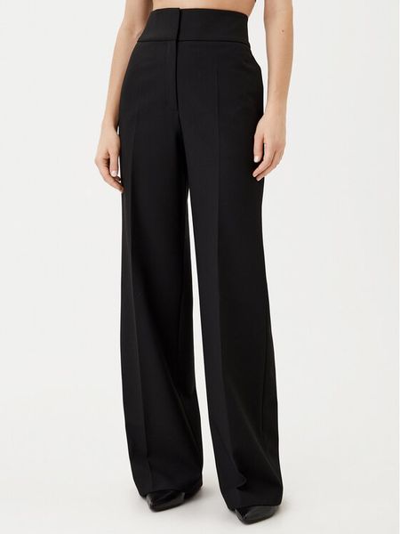 HUGO Spodnie materiałowe Himia 50509253 Czarny Wide Leg. Czarne spodnie materiałowe damskie Hugo, bez wzorów, z materiału. Za 439.99 zł.
