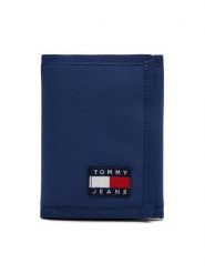 Tommy Jeans Portfel Tjm Ess Daily Nylon Tri Wallet AM0AM13269 Granatowy. Niebieskie portfele męskie Tommy Jeans, bez wzorów, z jeansu. Za 139.99 zł.