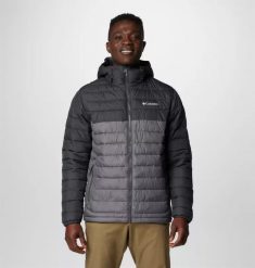 Kurtka COLUMBIA POWDER LITE II HOODED JACKET Szary. Szare kurtki męskie Columbia, s, bez wzorów, z syntetyku, bez kaptura. Za 537.99 zł.