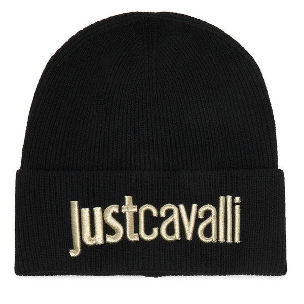 Czapka Just Cavalli. Czarne czapki damskie Just Cavalli, na zimę, bez wzorów. Za 344.99 zł.