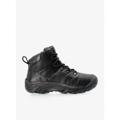 Buty trekkingowe męskie Keen Pyrenees. Czarne buty zimowe męskie Keen, bez wzorów, bez obcasa, bez zapięcia. Za 503.99 zł.