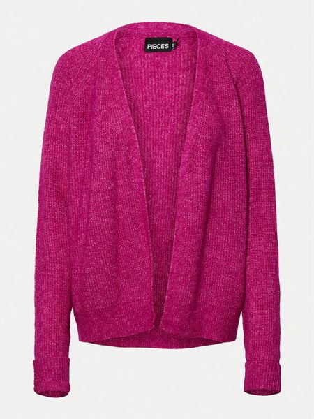 Pieces Kardigan Ellen 17150955 Różowy Regular Fit. Czerwone kardigany damskie Pieces, xs, bez wzorów, z syntetyku, bez kołnierzyka. Za 79.99 zł.