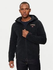 Napapijri Polar T-Tynik NP0A4IA8 Czarny Regular Fit. Czarne bluzy sportowe męskie Napapijri, m, bez wzorów, z polaru, bez kaptura. Za 589.99 zł.