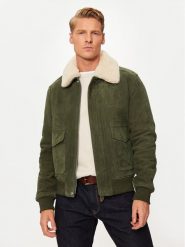 Schott NYC Kurtka skórzana LC2410S Zielony Regular Fit. Zielone kurtki męskie Schott NYC, m, bez wzorów, ze skóry, bez kaptura. Za 1,249.00 zł.