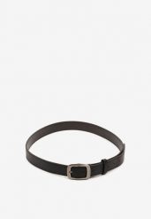 Czarny Klasyczny Pasek z Prostokątną Klamrą Revemea. Czarne paski damskie Born2be, bez wzorów, z jeansu. Za 24.99 zł.