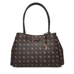 Torebka Guess. Brązowe shopperki damskie Guess, z aplikacjami, bez dodatków. Za 719.99 zł.