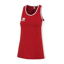 Damski tank top Errea Rachele. Białe topy damskie ERREA, bez wzorów, bez kołnierzyka, bez ramiączek. W wyprzedaży za 111.50 zł.