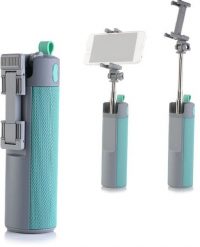 Przenośny głośnik wielofunkcyjny BT z selfie stick BLUE one size. Niebieskie głośniki przenośne LTC-Audio. Za 99.00 zł.