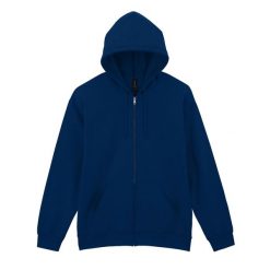 Męska Bluza Z Kapturem Softstyle Midweight Full Zip. Niebieskie bluzy męskie GILDAN, m, bez wzorów, bez ramiączek, z kapturem. Za 155.99 zł.