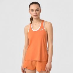 SPIRIT Tank Top Women. Brązowe topy damskie Head, s, bez wzorów, sportowe, bez kołnierzyka, bez ramiączek. W wyprzedaży za 207.00 zł.