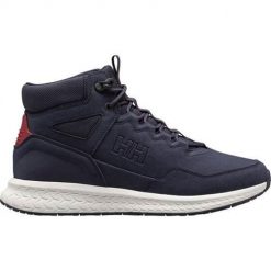 Buty do chodzenia męskie Helly Hansen Sneboo. Niebieskie buty sportowe męskie Helly Hansen, bez wzorów, z materiału, za kostkę, bez zapięcia, trekkingowe. Za 671.00 zł.
