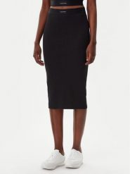 Calvin Klein Underwear Spódnica ołówkowa LV00QS7350 Czarny Slim Fit. Czarne spódnice damskie Calvin Klein Underwear, m, bez wzorów, z bawełny, ołówkowe. Za 159.99 zł.