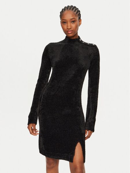 Gaudi Sukienka dzianinowa 421BD13006 Czarny Regular Fit. Czarne sukienki damskie Gaudi, l, bez wzorów, z dzianiny, bez kołnierzyka, bez ramiączek. Za 279.99 zł.