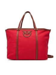 PINKO Torebka Miranda Shopper Classic PE 25 PLTT 104714 A2G2 Czerwony. Czerwone torebki do ręki damskie Pinko, bez wzorów, z materiału, bez dodatków. Za 809.99 zł.