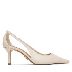 Szpilki Steve Madden. Białe szpilki damskie Steve Madden, bez wzorów, bez obcasa, na szpilce, bez zapięcia. Za 469.99 zł.