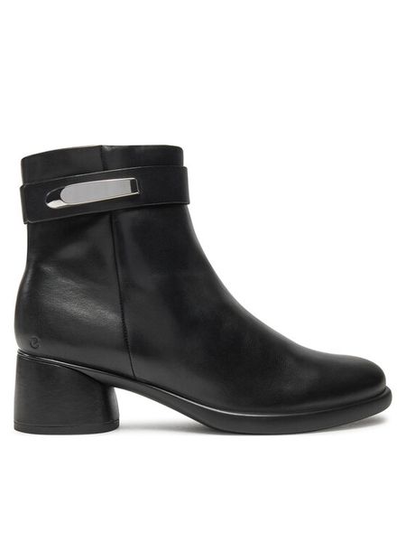 ECCO Botki Sculpted Lx 35 22248301001 Czarny. Czarne botki damskie ecco, bez wzorów, ze skóry, bez obcasa, na słupku, bez zapięcia. Za 669.99 zł.