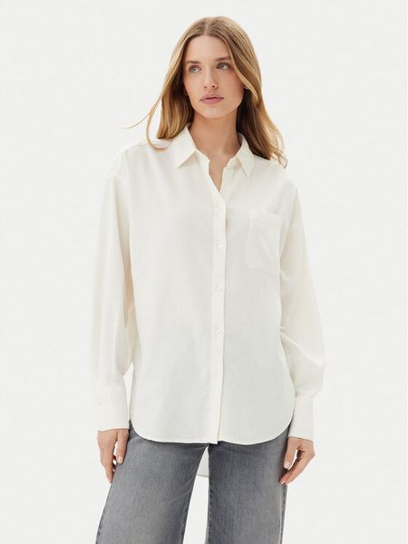 JJXX Koszula Jamie 12269668 Biały Oversize. Białe koszule damskie JJXX, l, bez wzorów, z wiskozy, bez kołnierzyka, bez ramiączek. Za 109.99 zł.