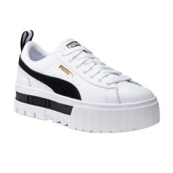 Skórzane Trampki Damskie Mayze. Białe trampki i tenisówki damskie Puma, bez wzorów, z materiału, bez zapięcia. Za 367.99 zł.