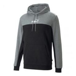 Bluza Z Kapturem Męska Blok Kolorystyczny Essential. Czarne bluzy męskie Puma, m, bez wzorów, z kapturem. Za 306.99 zł.