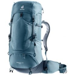 Plecak trekkingowy Deuter Aircontact Lite 50 + 10 - atlantic/ink. Niebieskie plecaki męskie Deuter, bez wzorów, z materiału. Za 909.99 zł.