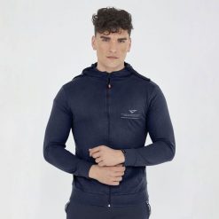 Kobieta Odzież treningowa Niebieska Kurtka. Niebieskia kurtki sportowe damskie Legea, m, bez wzorów, z bawełny, bez ramiączek, bez kaptura, do biegania. Za 124.00 zł.