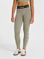 Damskie legginsy Hummel Pulse. Szare legginsy damskie Hummel, bez wzorów, z elastanu. Za 184.50 zł.