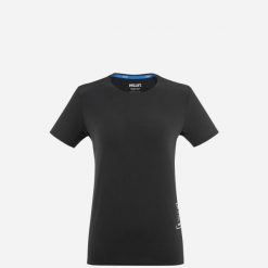 Koszulka do biegania damska Millet Intense Pro Light Ts Ss W active fit. Czarne bluzki damskie Millet, xl, bez wzorów, sportowe, bez kołnierzyka, bez ramiączek. Za 320.00 zł.