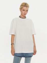 Miss Sixty T-Shirt 6L2SJ2120000 Biały Relaxed Fit. Białe t-shirty damskie Miss Sixty, l, bez wzorów, z bawełny, bez kołnierzyka, bez ramiączek. Za 279.99 zł.