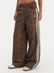 Adidas Jeansy KA2680 Brązowy Loose Fit. Brązowe jeansy damskie Adidas, bez wzorów, z bawełny. Za 489.99 zł.