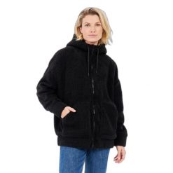 Damska kurtka narciarska Protest Sophy. Czarne kurtki sportowe damskie Protest, na zimę, bez wzorów, bez ramiączek, bez kaptura, narciarskie. Za 510.50 zł.