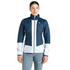 Damska Kurtka Hybrydowa Lexan II. Niebieskie kurtki sportowe damskie Dare 2B, l, bez wzorów, z materiału, bez ramiączek, bez kaptura, trekkingowe. Za 170.99 zł.