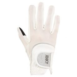 Rękawiczki jeździeckie ze skóry syntetycznej ANKY Technical Mesh. Białe rękawiczki męskie ANKY, bez wzorów, z materiału. Za 146.00 zł.