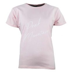 Koszulka damska Peak Mountain Atresor. Czerwone bluzki damskie Peak Mountain, bez wzorów, casualowe, bez kołnierzyka, bez ramiączek. Za 141.00 zł.