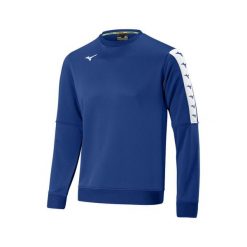 Bluza Mizuno Nara Training. Niebieskie bluzy męskie Mizuno, bez wzorów, sportowe, bez ramiączek, bez kaptura. Za 174.50 zł.