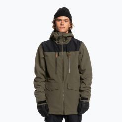 Kurtka snowboardowa męska Quiksilver Fairbanks. Niebieskie kurtki sportowe męskie Quiksilver, na zimę, m, bez wzorów, bez kaptura, narciarskie. Za 579.99 zł.