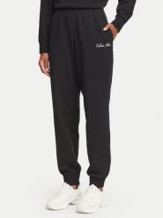 Calvin Klein Underwear Spodnie dresowe LV00QS7687 Czarny Regular Fit. Czarne spodnie dresowe damskie Calvin Klein Underwear, bez wzorów, z bawełny. Za 289.99 zł.