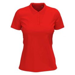 Damska Koszulka Polo Ze Stretchem. Czerwone bluzki damskie Stedman, bez wzorów, bez kołnierzyka, bez ramiączek. Za 105.99 zł.