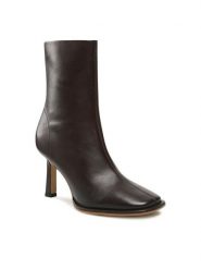 Gino Rossi Botki 105272 Brązowy. Brązowe botki damskie Gino Rossi, bez wzorów, ze skóry, bez obcasa, na szpilce, bez zapięcia. Za 309.99 zł.