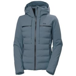 Damska kurtka narciarska Helly Hansen Alphelia Elevate. Szare kurtki sportowe damskie Helly Hansen, bez wzorów, bez ramiączek, bez kaptura, narciarskie. Za 2,217.00 zł.