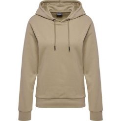 Bluza damska z kapturem Hummel Active Co. Brązowe bluzy damskie Hummel, bez wzorów, sportowe, bez ramiączek, z kapturem. Za 262.50 zł.