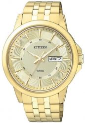 Zegarek Citizen Męski Quartz złota tarcza 41 mm (BF2013-56PE). Żółte zegarki męskie CITIZEN, bez wzorów, złote. Za 494.99 zł.